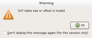 Error from IDA because of the malformed
header