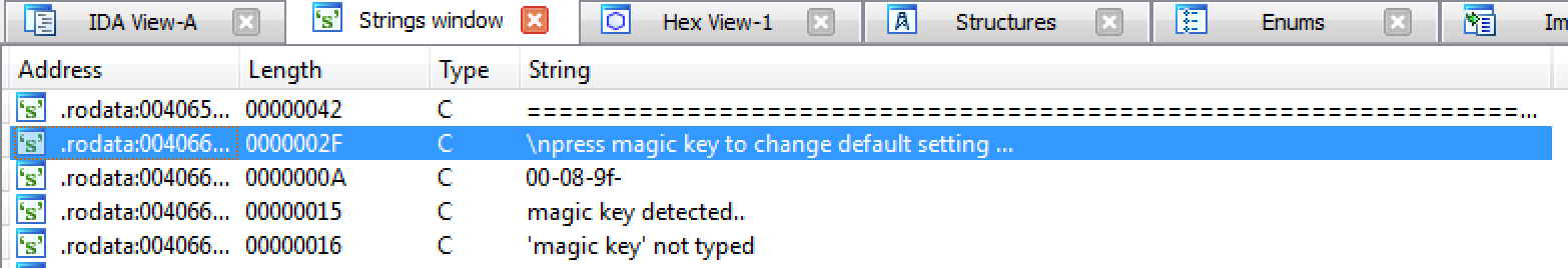 inittime IDA String References